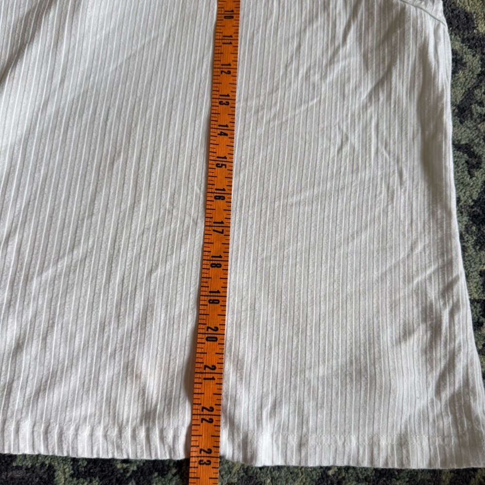 FLAWED White Ribbed FP Movement Blissed Out Full Length Tank Top Sz M Casual Gym - Picture 11 of 11